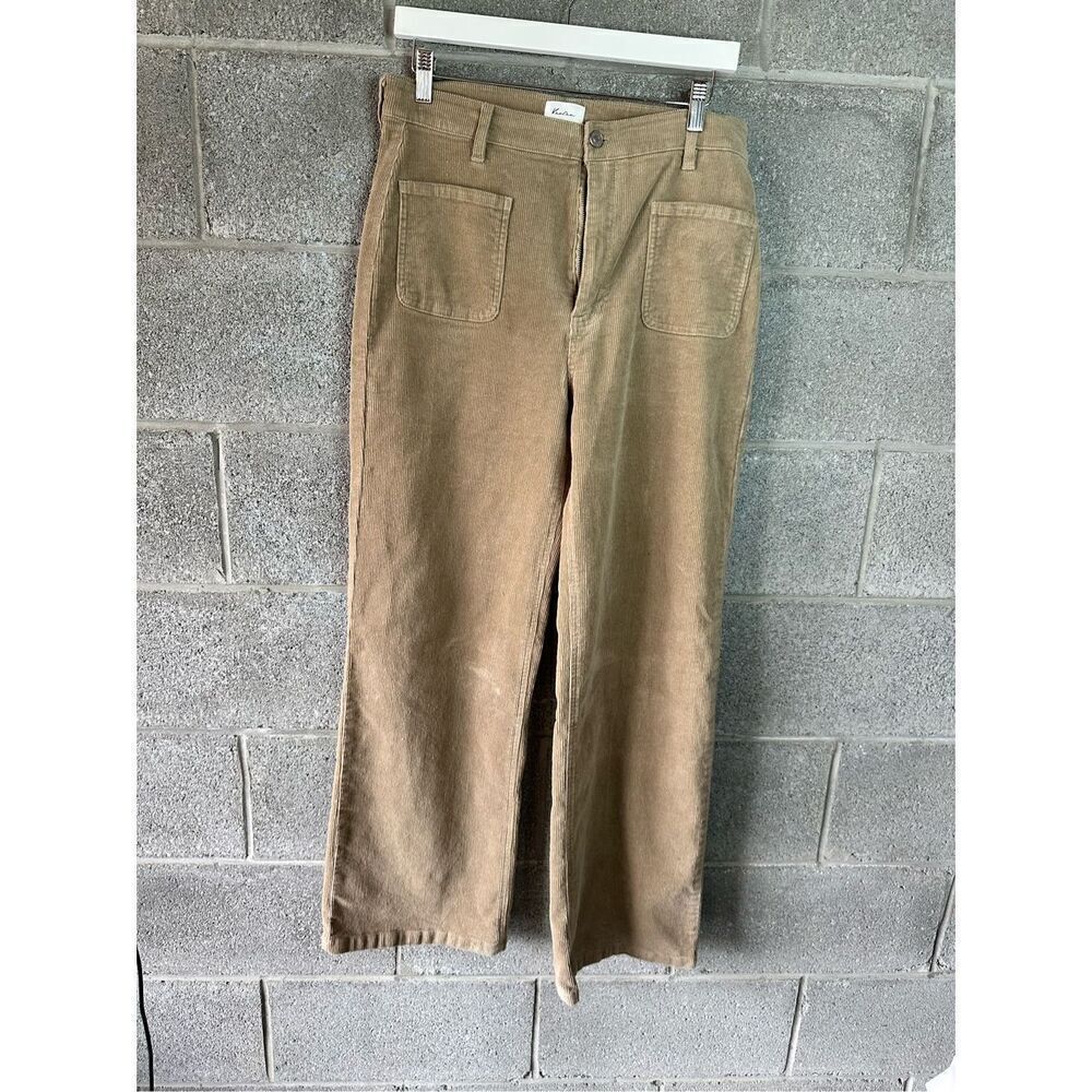 Kancan Saturn Ultra High Rise Wide Leg Corduroy Pants Beige Size 13/30 - Picture 2 of 6